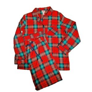 Wondershop Women's Plaid Pajama Set Size S Red Green Navy Christmas 2 Piece